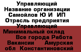 Управляющий › Название организации ­ Самойлов Ю.И, ИП › Отрасль предприятия ­ Управляющий › Минимальный оклад ­ 35 000 - Все города Работа » Вакансии   . Амурская обл.,Константиновский р-н